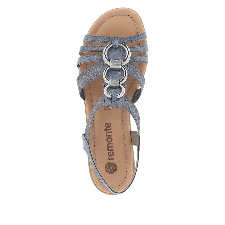Remonte Artikelnummer R3605-12 remonte Damen Riemchensandalen schieferblau-silber Super Rabatt