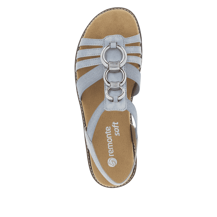 Remonte Artikelnummer D2073-12 remonte Damen Riemchensandalen babyblau-silber Riesige Rabatte