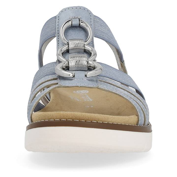 Remonte Artikelnummer D2073-12 remonte Damen Riemchensandalen babyblau-silber Riesige Rabatte