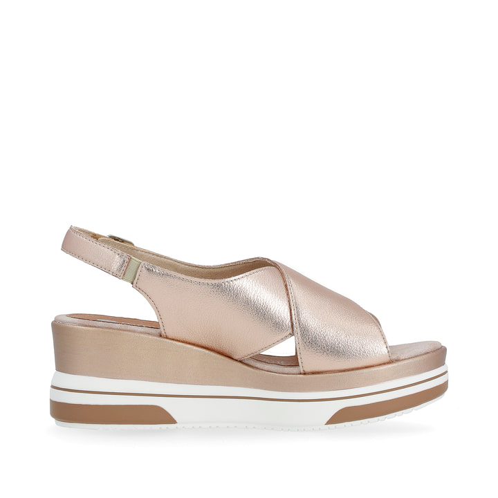 Remonte Artikelnummer D1P53-31 remonte Damen Keilsandaletten metallicrosé Blitzverkäufe