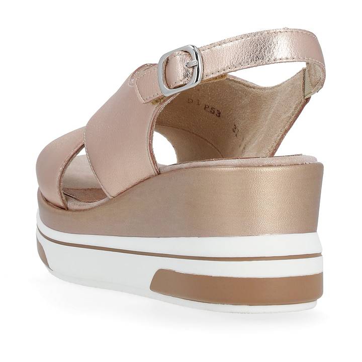 Remonte Artikelnummer D1P53-31 remonte Damen Keilsandaletten metallicrosé Blitzverkäufe