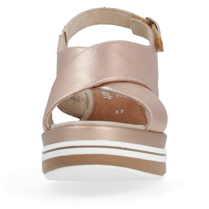 Remonte Artikelnummer D1P53-31 remonte Damen Keilsandaletten metallicrosé Blitzverkäufe