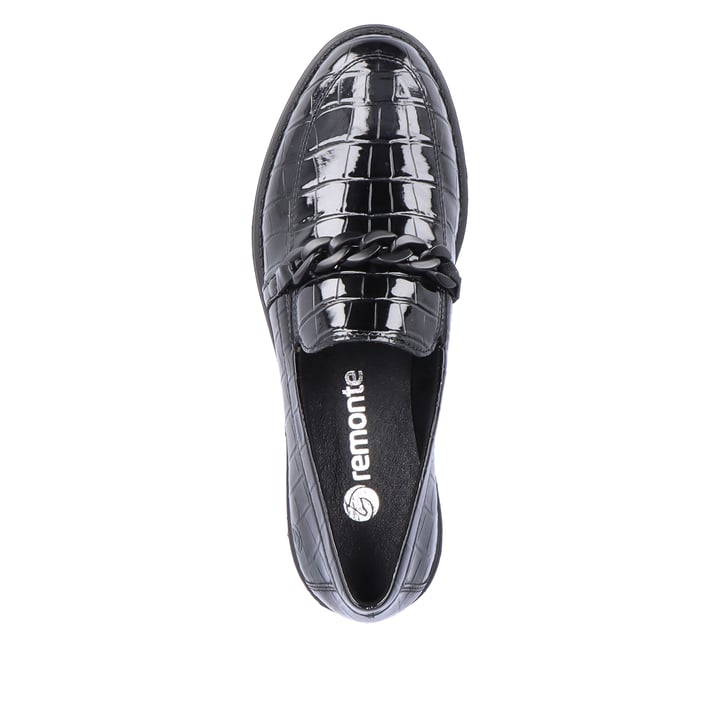 Remonte Artikelnummer D0F03-02 remonte Damen Loafers glanzschwarz Top Angebot