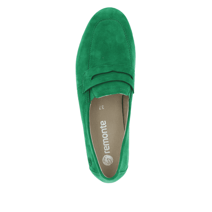 Remonte Artikelnummer D0K02-52 remonte Damen Loafers smaragdgrün Begrenzt auf 3 Tage