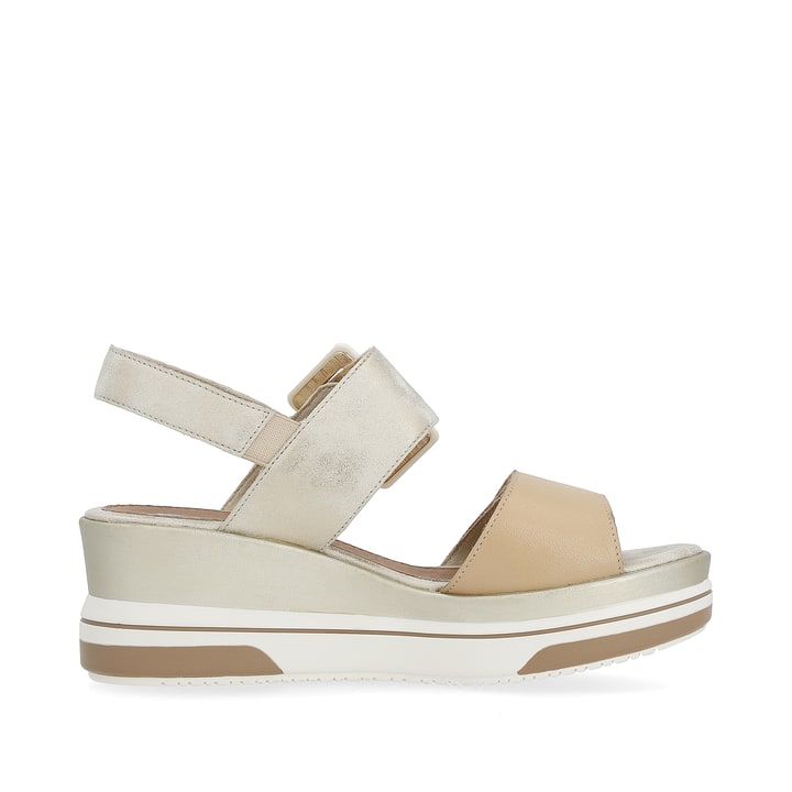 Remonte Artikelnummer D1P50-90 remonte Damen Keilsandaletten beige-metallic Im Verkauf