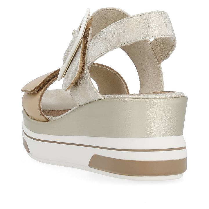 Remonte Artikelnummer D1P50-90 remonte Damen Keilsandaletten beige-metallic Im Verkauf