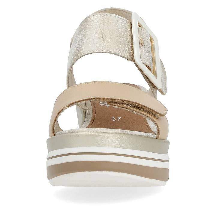Remonte Artikelnummer D1P50-90 remonte Damen Keilsandaletten beige-metallic Im Verkauf