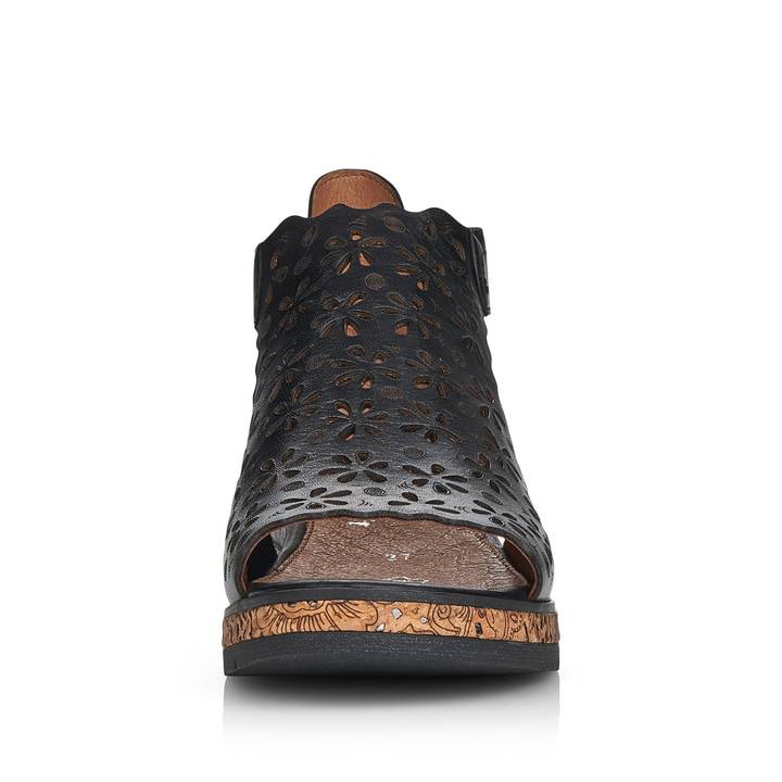Remonte Artikelnummer D3056-01 remonte Damen Keilsandaletten asphaltschwarz 50% Rabatt für begrenzte Zeit