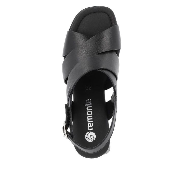 Remonte Artikelnummer D1K53-00 remonte Damen Riemchensandaletten mattschwarz Fabrikpreis