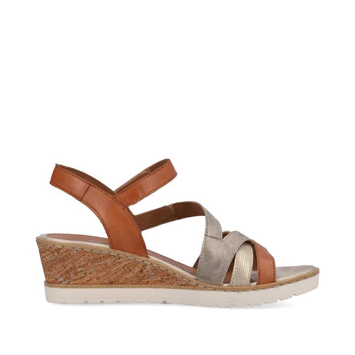 Remonte Artikelnummer R6251-23 remonte Damen Keilsandaletten karamellbraun-metallic Flash Sale