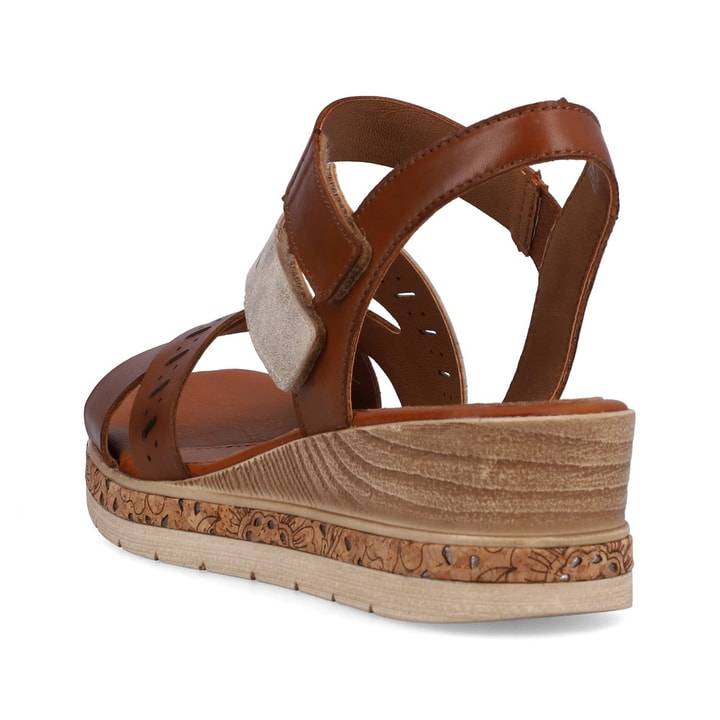 Remonte Artikelnummer D3064-24 remonte Damen Keilsandaletten nussbraun-cremeweiß Valentinstagsangebot