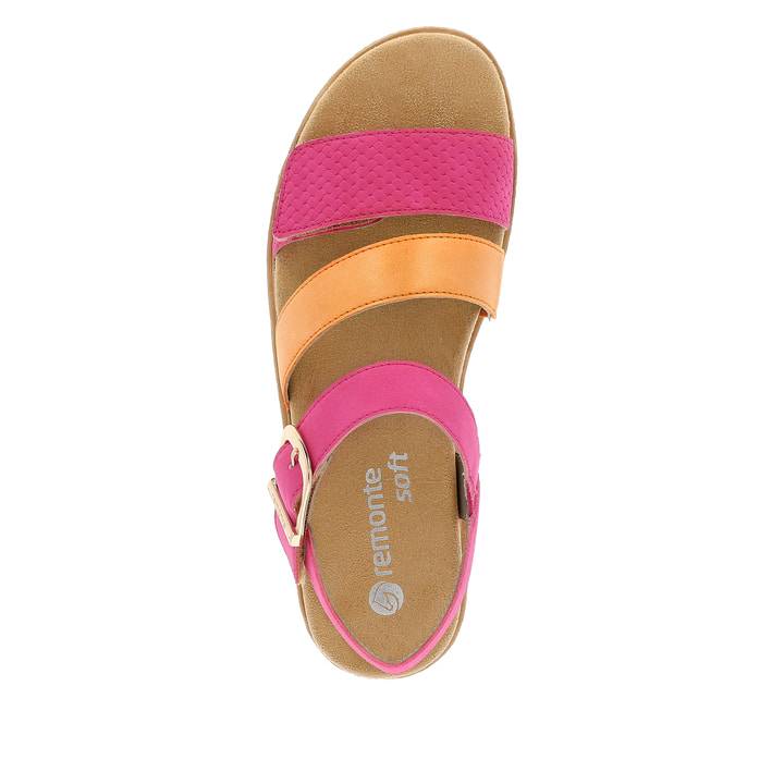 Remonte Artikelnummer D0Q55-31 remonte Damen Riemchensandalen magenta-rostorange Lagerräumung