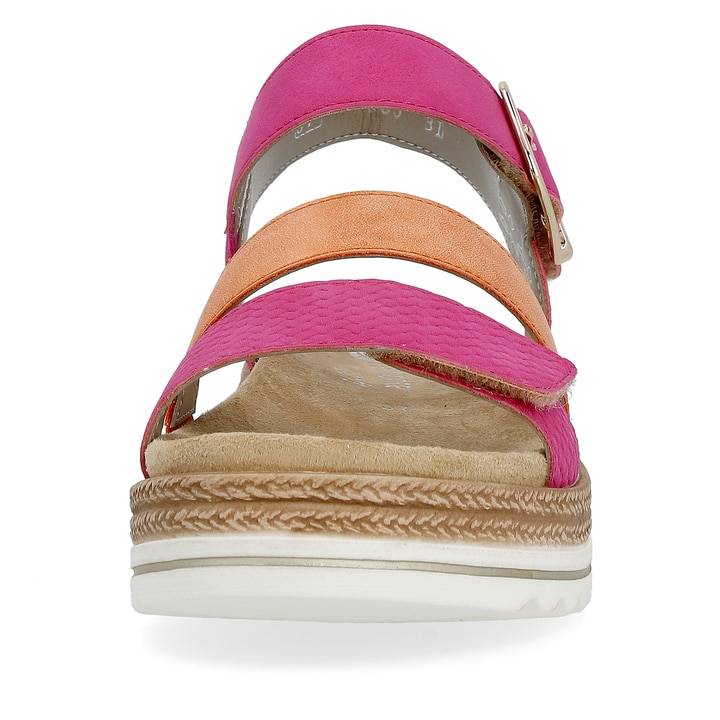 Remonte Artikelnummer D0Q55-31 remonte Damen Riemchensandalen magenta-rostorange Lagerräumung