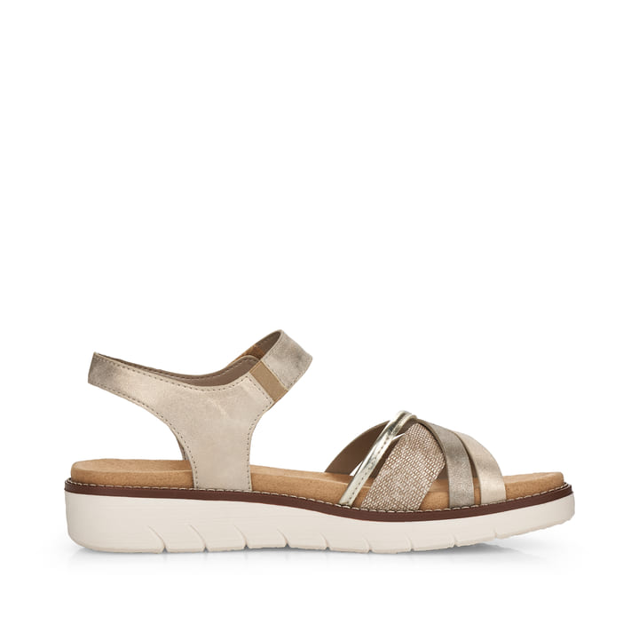 Remonte Artikelnummer D2058-90 remonte Damen Riemchensandalen hellbeige-metallic Exklusive Angebote