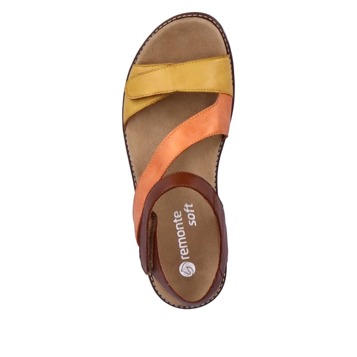 Remonte Artikelnummer D2050-25 remonte Damen Riemchensandalen braun-orange-gelb Kauf eins, bekomm eins gratis