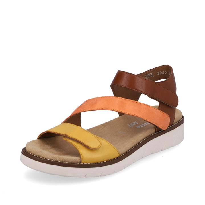 Remonte Artikelnummer D2050-25 remonte Damen Riemchensandalen braun-orange-gelb Kauf eins, bekomm eins gratis