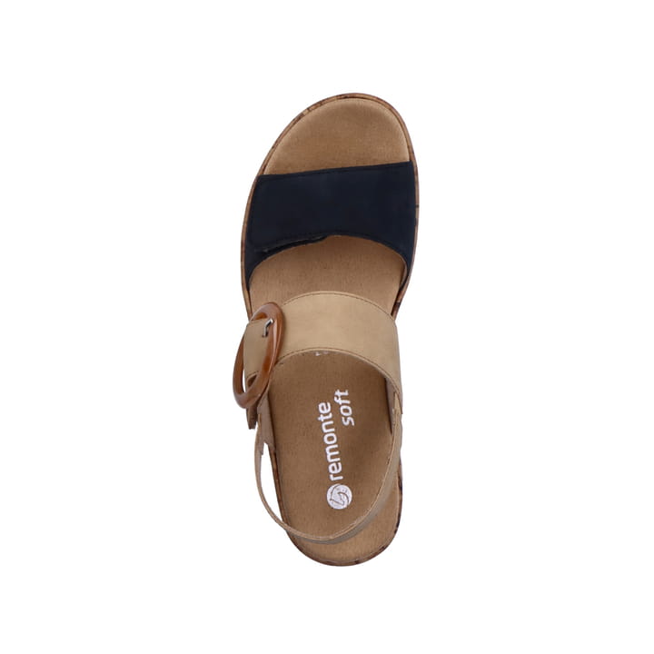 Remonte Artikelnummer R6853-60 remonte Damen Riemchensandalen sandbeige-stahlblau Wochenangebot