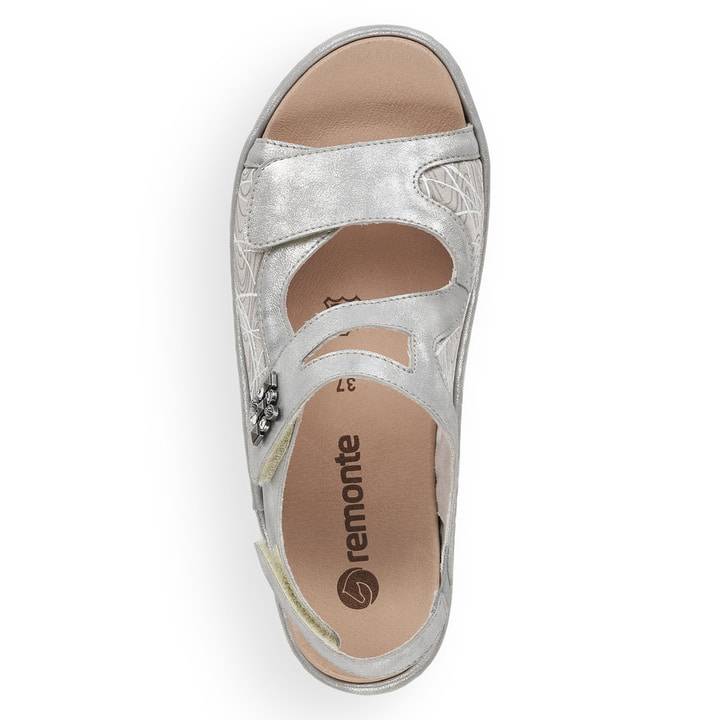 Remonte Artikelnummer D7647-40 remonte Damen Riemchensandalen silber-grau Kostenloser Versand international