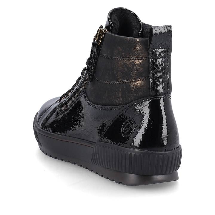 Remonte Artikelnummer D0775-01 remonte Damen Schnürschuhe schwarz-metallic 50% Rabatt für begrenzte Zeit