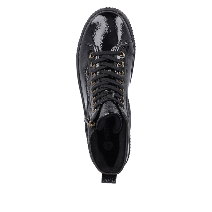 Remonte Artikelnummer D0775-01 remonte Damen Schnürschuhe schwarz-metallic 50% Rabatt für begrenzte Zeit