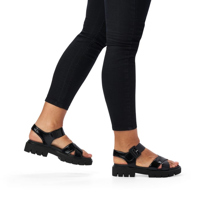 Remonte Artikelnummer D7950-01 remonte Damen Riemchensandalen glanzschwarz Online