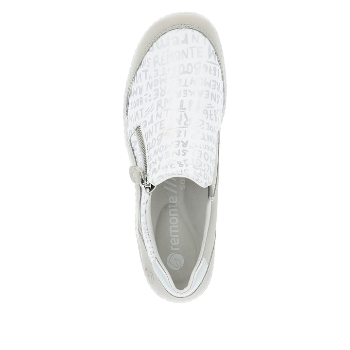 Remonte Artikelnummer R1428-80 remonte Damen Slipper silberweiß-asphaltgrau Blitzverkäufe