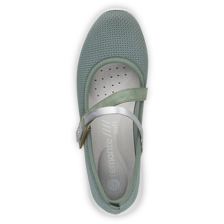 Remonte Artikelnummer R7104-52 remonte Damen Ballerinas grüngrau Sonderangebot