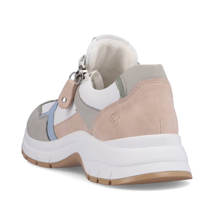 Remonte Artikelnummer D0G02-80 remonte Damen Sneaker reinweiß-altrosa-eisblau Tiefpreis