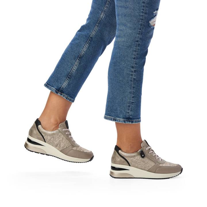 Remonte Artikelnummer D2400-60 remonte Damen Sneaker hellbeige-metallic Letzte 3 Tage
