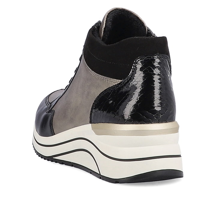 Remonte Artikelnummer D0T70-01 remonte Damen Sneaker mattschwarz-mondgrau Schlussverkauf