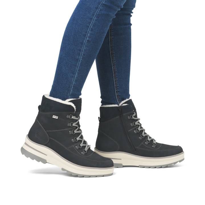Remonte Artikelnummer D2B74-14 remonte Damen Schnürstiefel stahlblau Begrenztes Angebot