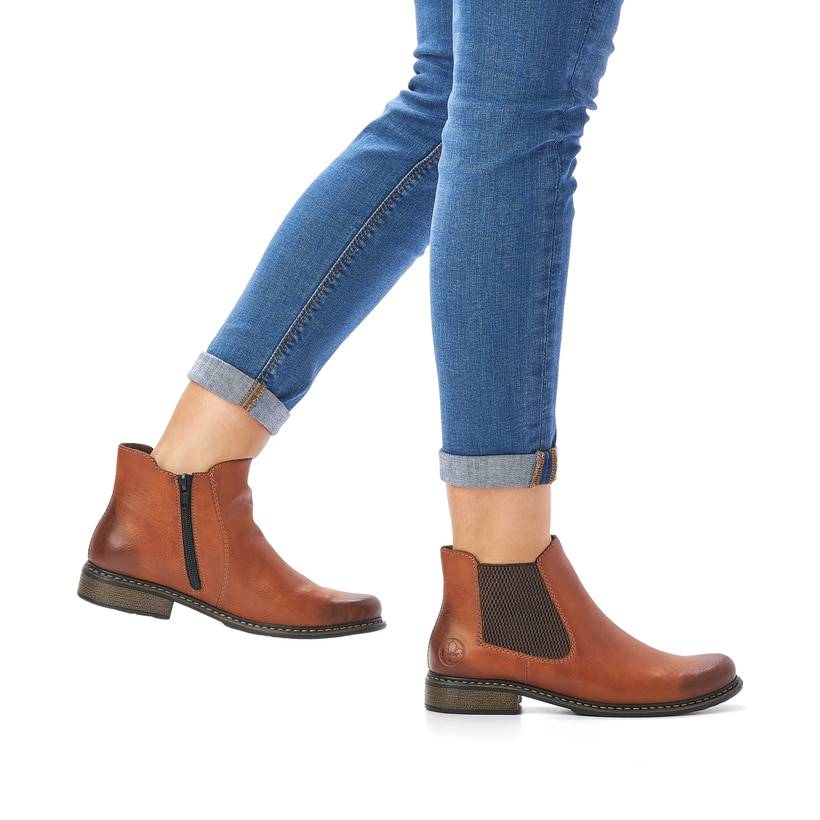 Rieker Artikelnummer Z4994-24 Rieker Damen Chelsea Boots nougatbraun VIP-Rabatte