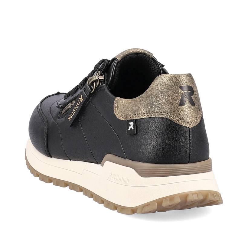Rieker Artikelnummer W0604-00 Rieker Damen Sneaker Low urbanschwarz-bronze Tiefpreis