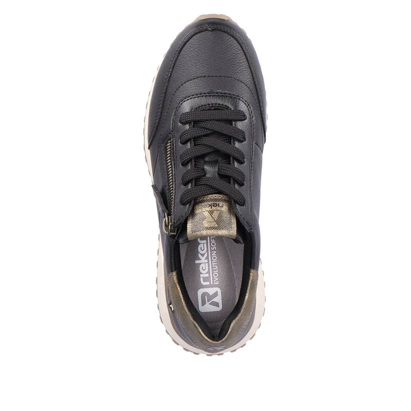 Rieker Artikelnummer W0604-00 Rieker Damen Sneaker Low urbanschwarz-bronze Tiefpreis