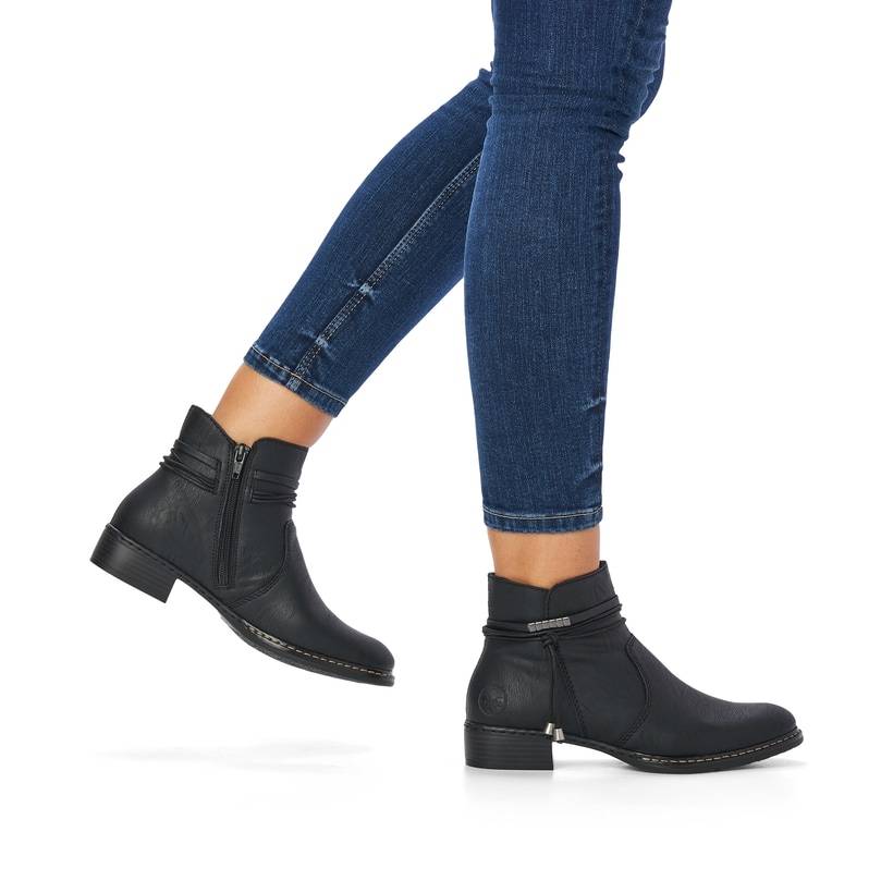 Rieker Artikelnummer 73488-00 Rieker Damen Stiefeletten tiefschwarz Letzte 3 Tage