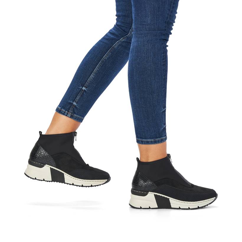 Rieker Artikelnummer N6352-00 Rieker Damen Sneaker High tiefschwarz Letzte 2 Tage