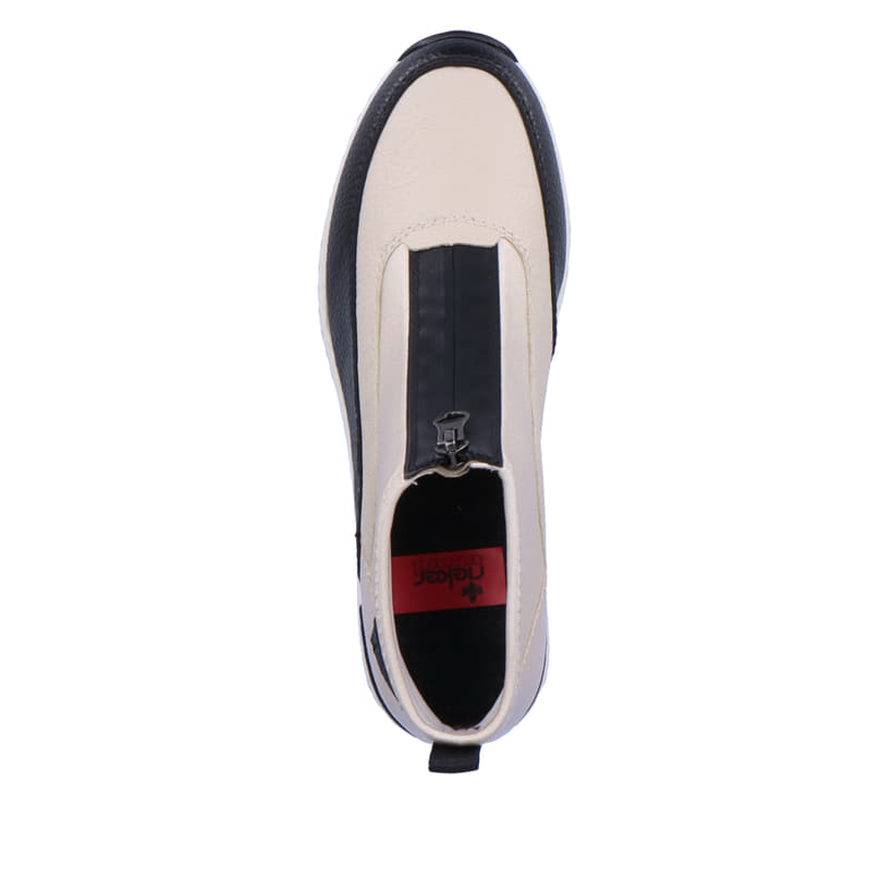 Rieker Artikelnummer N6352-60 Rieker Damen Sneaker High hellbeige-schwarz Nur für heute