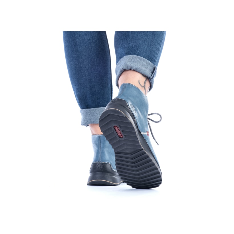 Rieker Artikelnummer 71510-14 Rieker Damen Schnürstiefel californiablau Sonderangebot der Fabrik