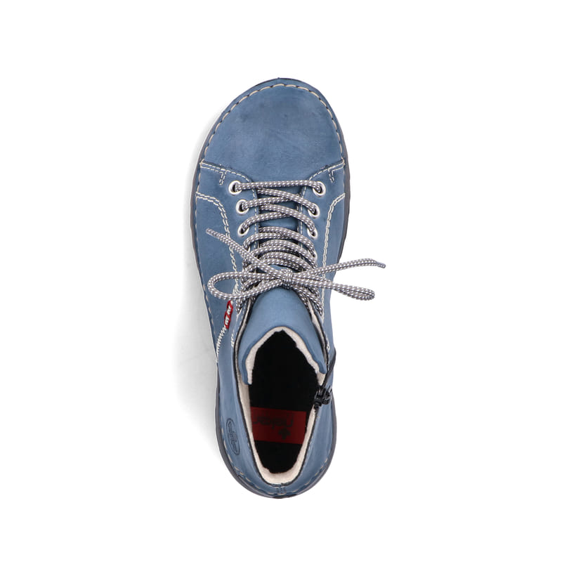 Rieker Artikelnummer 71510-14 Rieker Damen Schnürstiefel californiablau Sonderangebot der Fabrik