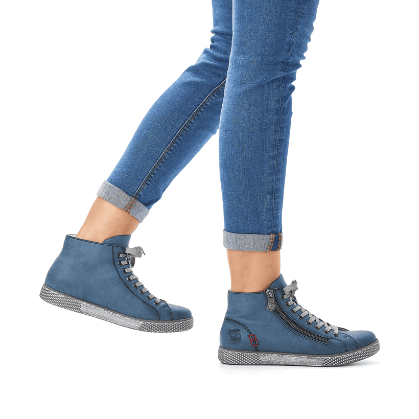 Rieker Artikelnummer Z1221-14 Rieker Damen Schnürschuhe azurblau Super Rabatt
