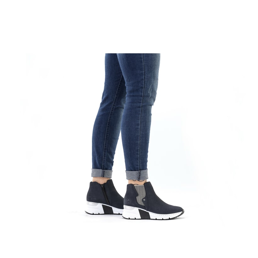 Rieker Artikelnummer X6361-14 Rieker Damen Chelsea Boots dunkelblau Kostenloser Versand international