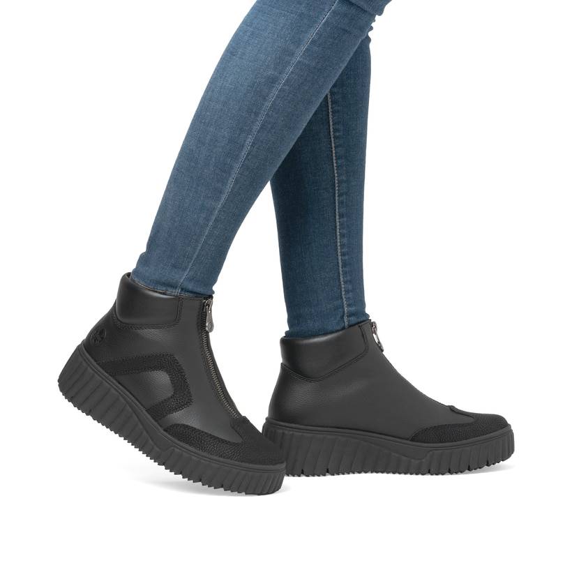 Rieker Artikelnummer N2551-00 Rieker Damen Kurzstiefel nachtschwarz Begrenzt auf 3 Tage