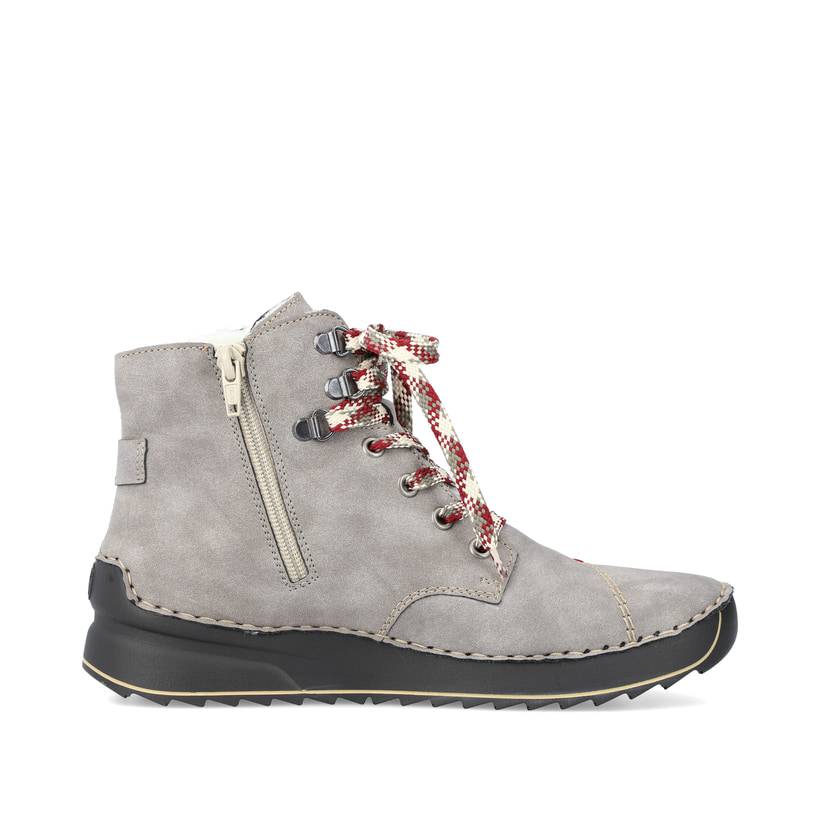 Rieker Artikelnummer 51544-64 Rieker Damen Schnürstiefel mondgrau 50% Rabatt für begrenzte Zeit