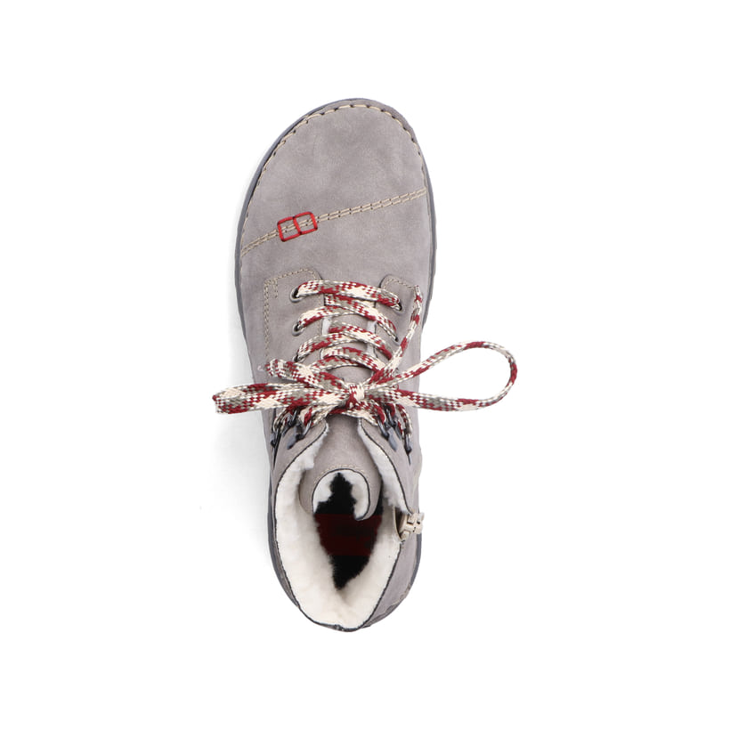 Rieker Artikelnummer 51544-64 Rieker Damen Schnürstiefel mondgrau 50% Rabatt für begrenzte Zeit