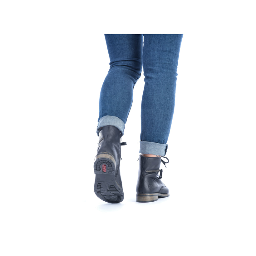 Rieker Artikelnummer 71208-00 Rieker Damen Biker Boots tiefschwarz Online
