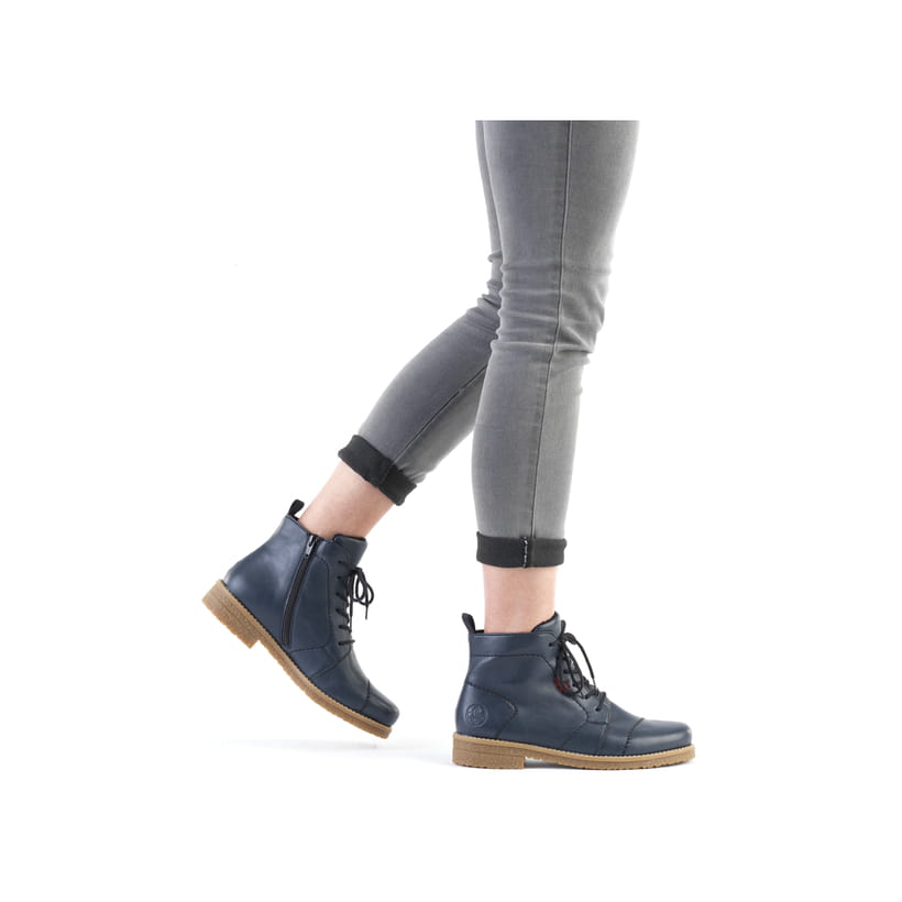 Rieker Artikelnummer 73500-14 Rieker Damen Schnürstiefel marineblau Auslauf