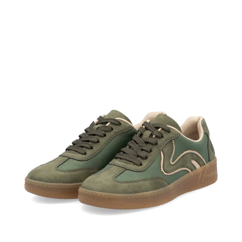 Rieker Artikelnummer M5512-54 Rieker Damen Sneaker Low kaktusgrün Schlussverkauf