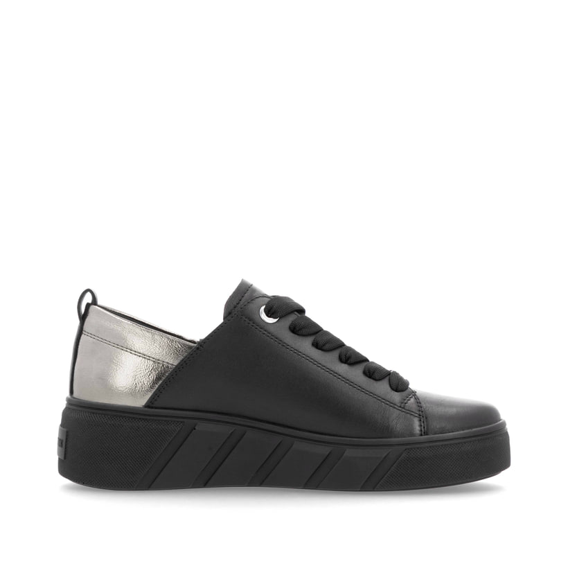 Rieker Artikelnummer W0502-03 Rieker Damen Sneaker Low mattschwarz-silber Meist gekauft
