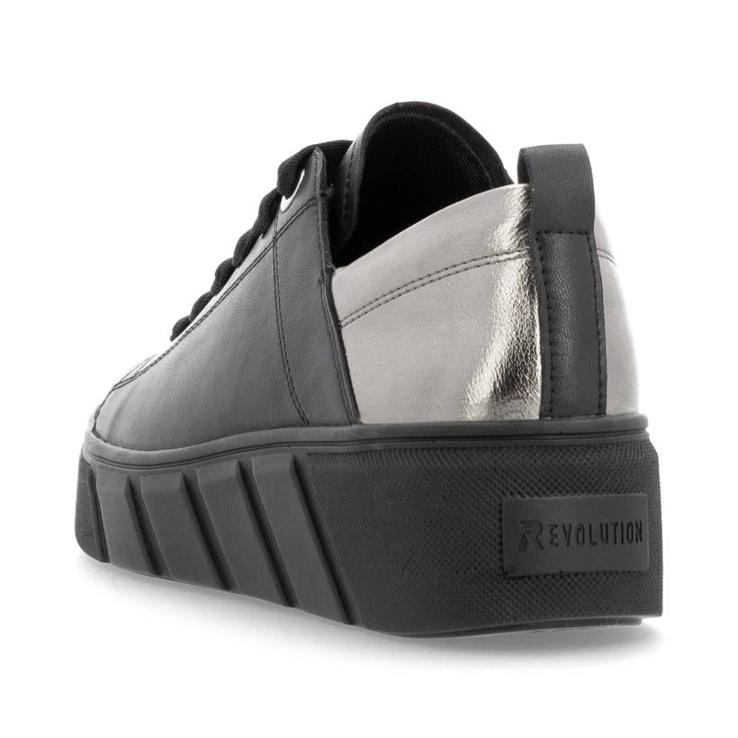 Rieker Artikelnummer W0502-03 Rieker Damen Sneaker Low mattschwarz-silber Meist gekauft