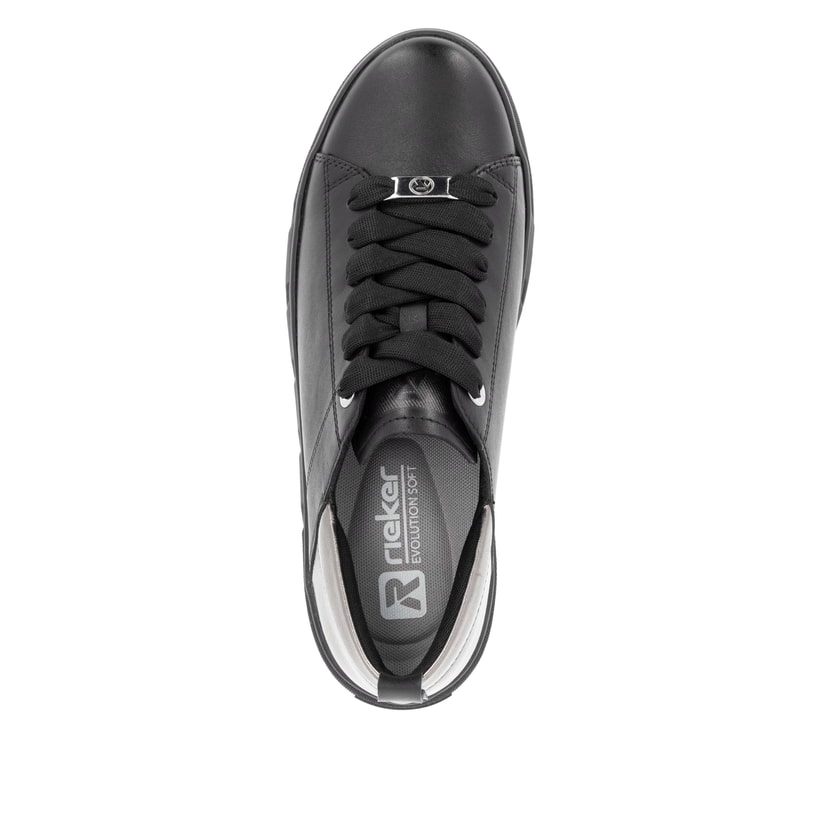 Rieker Artikelnummer W0502-03 Rieker Damen Sneaker Low mattschwarz-silber Meist gekauft